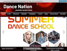 Tablet Screenshot of dancenation.cz